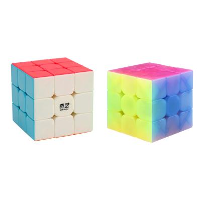 China Toy QiYi Warrior educational W 3x3x3 Stickerless Jelly Magic Cube 3 poses speed cube professional puzzle Toy For Children Kids Gift for sale