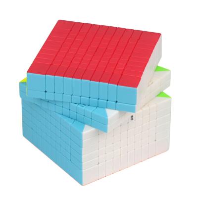 China Mini QiYi 10x10x10 Speed ​​Magic Cube Stickerless Plastic Twist Puzzles Kids Brain Teaser Cubo Magico Educational Toys For Children for sale