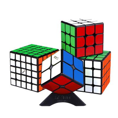 China Toy Newest QiYi Educational Magnetic Magic Cube 4 Pcs Suit 2x2 3x3 4x4 5x5 Ship Cube Puzzle Educational Toys For Children for sale