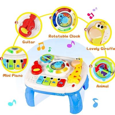 China Kids Educational Activity Baby Toys 2 IN 1 Design Colorful Animal Musical Learning Table 34*8*26cm for sale