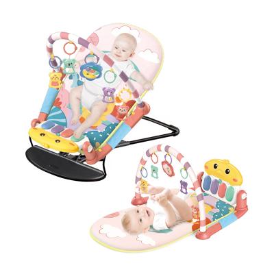 China Modern Children 2 in 1 Multifunctional Folding Play Mat Baby Swing Chair Electric Rocking Chair with Piano for sale