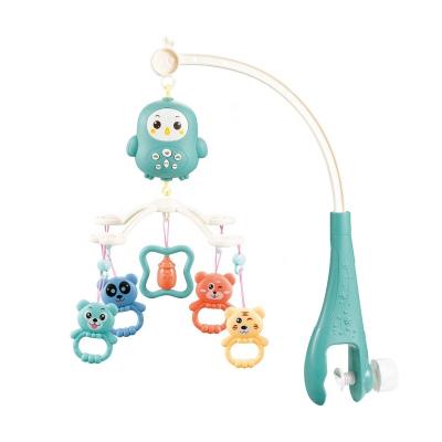 China Cartoon Musical Plastic Electric Baby Musical Toys Rotating Bed Bell Hanging Baby Mobiles for sale