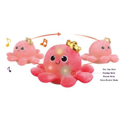 China Soft Stuffed Doll Product Children Cartoon Plush Toy With Music Baby Music Toy Octopus Comfort Plush Toy for sale