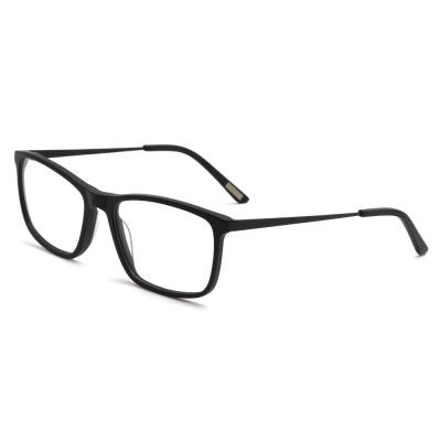 China Acetate Ready To Ship Black Square Stock Optical Acetate Glasses Frames For Men for sale