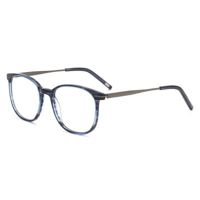 China Wholesale Custom Acetate+metal Logo Fashion Vintage Round Oversized Acetate Glasses For Men for sale