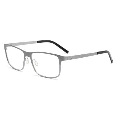 China NS Super Light Gray Rectangular Memory Titanium Unisex Eyewear Titanium Optical Frame for sale