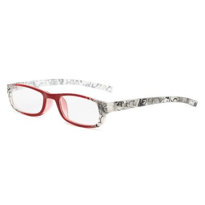 China Innovative Design Novelty Fancy TR Women Slim Flower Printed Reading Glasses for sale