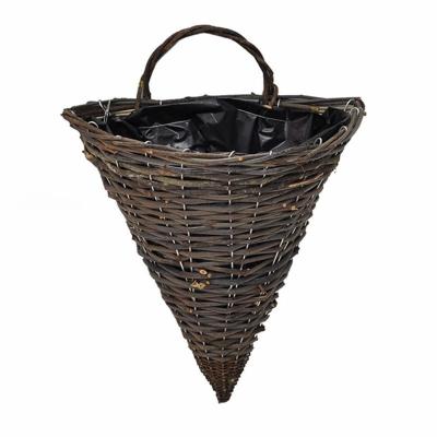 China Yulin Jiafu Eco-friendly Spring Planter 12 Inch Woven Cone Planter Basket Wire Basket for Plants for sale