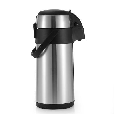 China PORTABLE Vacuum Flask Coffee Dispenserair Pressure Jug Stainless Steel Thermos Airpot 2000ml for sale