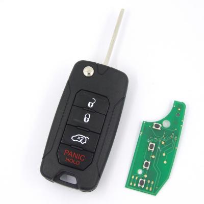 China Replace Car Key China Supplier Quality Auto Remote Key For Chrysler Dodge Jeep Car Smart Key 3+1BT 433mhz for sale