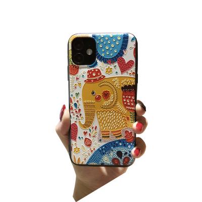 China Creative Funny Shockproof Silicone Emboss 3d Phone Cases For iphone 12 Pro Max Phone Case for sale