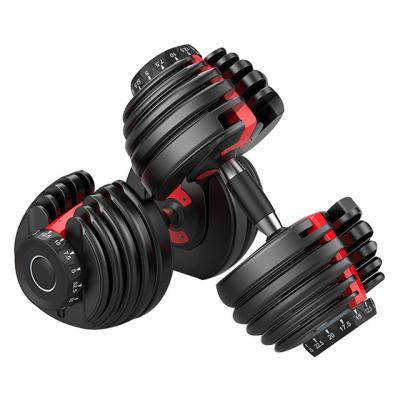 China Eco-friendly Multifunctional Cheap Adjustable Dumbbell Set 40kg 40kg Adjustable Dumbbell for sale