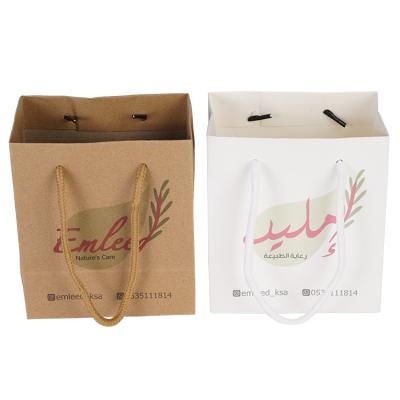 China Recyclable Craft Shopping Brown Kraft Paper Bag Design Custom Printed Paper Bag for sale