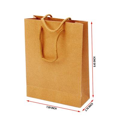 China Recyclable Recycled Kraft Paper Custom Printed Paper Packaging Bag For Clothes for sale