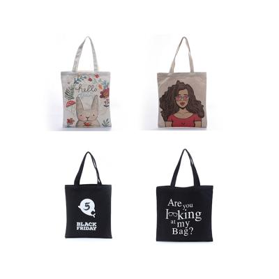 China Wholesale Eco Friendly Canvas Handled Cotton Tote Custom Printed Foldable Bag for sale