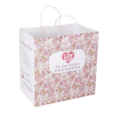 China Recyclable Recyclable Kraft Paper Bag Shopping Bag Gift Bag With Handles for sale