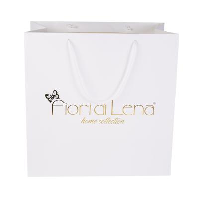 China Factory Outlet Outlet Carrier Eco-Friendly Recyclable White Kraft Luxury Gift Paper Shopping Bag With Logo for sale