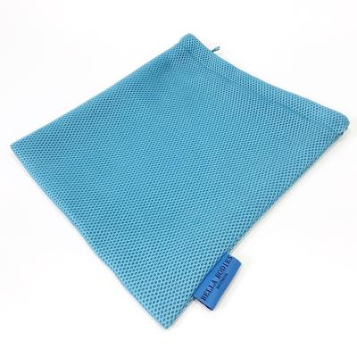 China Recyclable Wholesale Durable Custom Air Mesh Drawstring Bag for sale