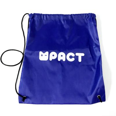 China Custom Cheap Custom Printing Polyester Waterproof Drawstring Bag Rope Handle for sale