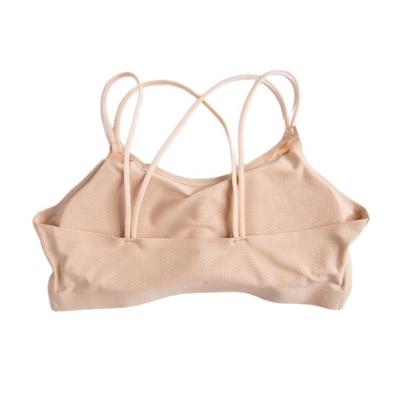 China High Quality Selling Young Gir Sexy One Piece Lady Ice Silk Breathable Seamless Cross Silk Sports Bra Antibacterial Comfortable Hot Underwear for sale