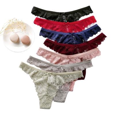 China Antibacterial thong Europe and the United States foreign trade women's foreign trade source of pure young girl sexy lace thong for sale