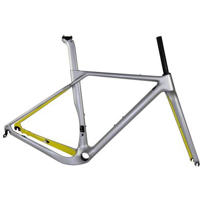 China Road Bicycles Customized Full Color OEM Factory 700C Carbon Fiber Disc Brake Gravel Bike Wholesale Frame for sale