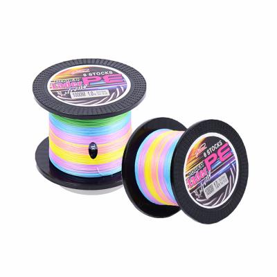 China 1000m High Tensile Anti-bite / Color PE Braided Wire 8 Threads High Tensile Sea Fishing Line for sale