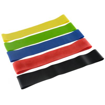 China High Elasticity Logo Wholesale Custom Set of 5 Resistance Loop Exercise Bands with Carry Bag, Elastic Resistance Loop Bands for sale