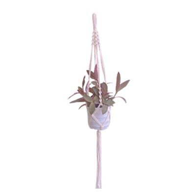 China Handmade macrame plant hanger boho plant hanger or macrame basket plant small for sale