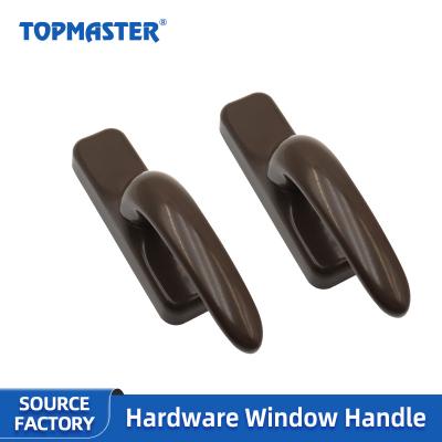 China Modern aluminum alloy plastic steel door and window fittings handle small bridge broken round window handle open handle windowhandle for sale