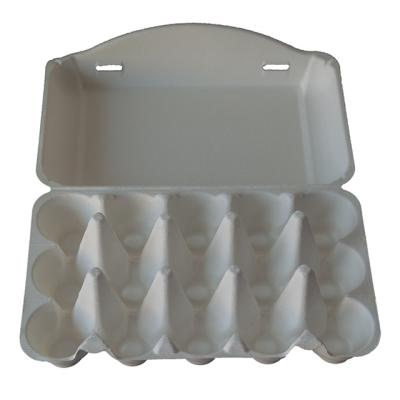 China 15 Pack Biodegradable Egg Box Carton Pulp Mold Maker Custom Paper Pulp Egg Tray for sale