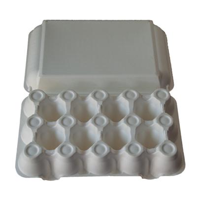 China Biodegradable Paper Pulp Paper Egg Packaging Box 15 Holes Biodegradable Paperboard Chicken Egg Packaging Trays for sale