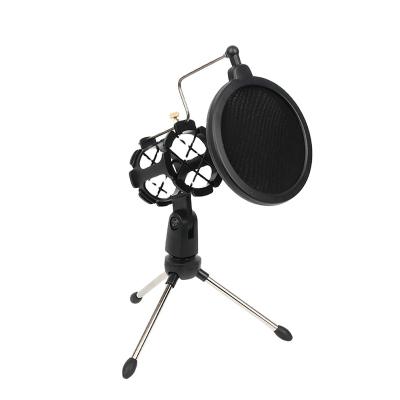 China Factory Price PORTABLE Tripod Stand Tripod Mount Profesional Microphone Desktop Stand Handheld Tripod Hood Triangle Bracket for sale