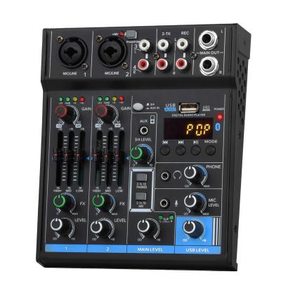 China Disco Mixer Laptop Live Recording 4 Channel Digital DJ Mini Audio Sound Mini Audio Console\Bar\Club\Home Professional Biner M4 4 Channel for sale