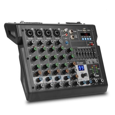 China Disco\Bar\Club\Biner B6 Home Professional Hot Sale Built In 99 DSP Types Effect 6 Channel Digital Console USB Sound Mixing Audio Mixer for sale