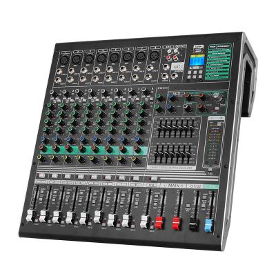 China Hot Sale Professional 48V Phantom Power Sound Card USB 10 Channel Stage Performance Biner DX10C Audio Mixer For Stage Performance for sale