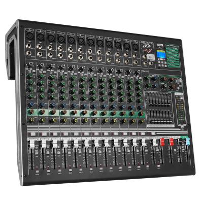 China Hot Selling Element Biner DX12C Music Player 16 Kinds Digital Effects Mixing Console For Stage Wedding Professional Audio Mixer for sale