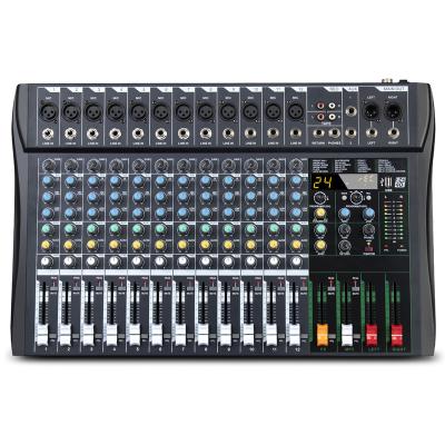 China New Design Biner FG12 Audio Equipment Built-in 24 Reverb Effect 12 Channel Music Professional Used Professional Audio Mixer for sale