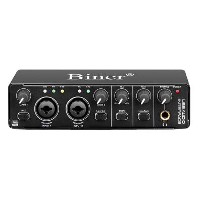 China Professional studio recording factory price audio interface USB sound card recording 24bit 192kHz for music studio for sale