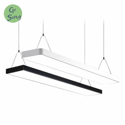 China High quality high light efficiency indoor commercial office hanging linear lamp 30W 50W 70W led chandelier pendant light for sale