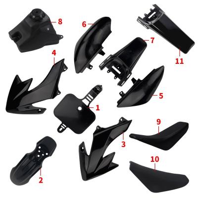 China CRF50 Plastic Parts Set Black or White Fairing Body Kits Mudguards Fenders Customized for sale