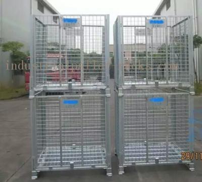 China La jaula de acero apilable grande W1200 * D1000 de la malla de alambre * H890mm galvanizó finales en venta