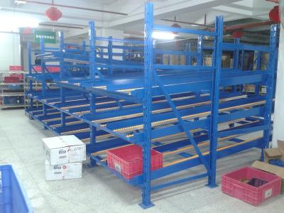 China estantería del flujo del cartón de la estructura de acero 100KG para la central logística de la distribución en venta