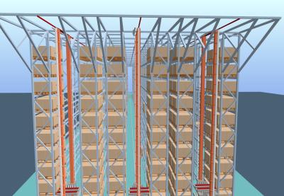 China Logistische Quintalsprühfarbe automatisches Speicher-und Informations-Retrievalsystem mit Gabelstaplerkran zu verkaufen