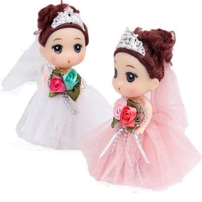 China Mini Fashion Cute and Pretty Wedding Doll Mini Small Lovely Doll Gift Girl Bag Key Chain Accessories for sale