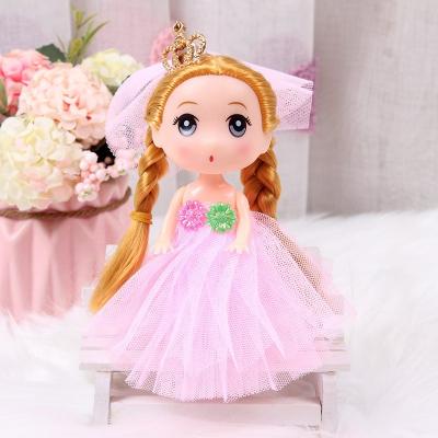 China Mini Popular Wedding Doll Girl's Gift Mini Doll Accessories Key Chain Bag Lovely Pretty 12CM for sale