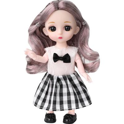 China Mini Small Sized Doll Clothes 16cm Tongle Mini Doll Princess Girl Children's Toy Dress TikTok Bulk Stall for sale