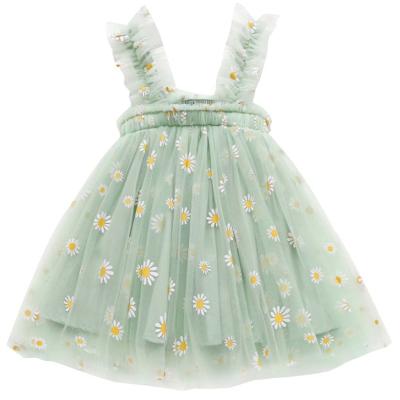 China Breathable Toddler Babies Ruffles Polka Dot Print Suspender Skirt Sleeveless Top Princess Dress Factory Customized for sale