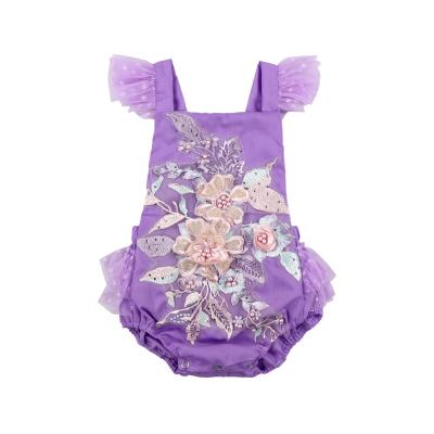 China Wholesale Cotton Breathable Summer Baby Clothes Romper Strap Sleeveless Pants With Pocket Solid Babies for sale