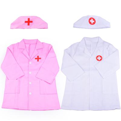 China Cloth Amazon Children's Role Play Halloween Doctor Nurse Children Small Nurse Uniform White Robe Toy Uniform Set for sale